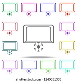 gates and ball icon. Elements of Football in multi color style icons. Simple icon for websites, web design, mobile app, info graphics