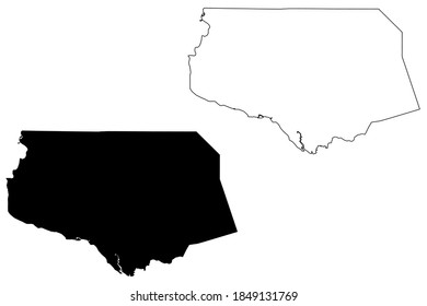 Gates County, North Carolina State (U.S. county, United States of America, USA, U.S., US) map vector illustration, scribble sketch Gates map