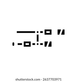 gates diagram quantum computer glyph icon vector. gates diagram quantum computer sign. isolated symbol illustration
