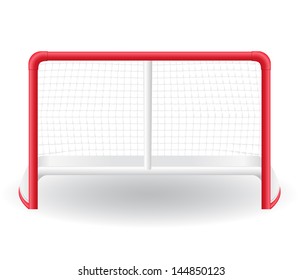 gates goalie for the game of hockey vector illustration isolated on white background