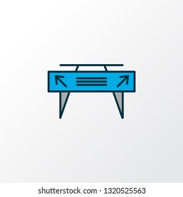 Gates icon colored line symbol. Premium quality isolated direction element in trendy style.