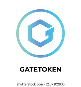 GateToken-Kryptowährungssymbol. GT-Token-Symbol. Kryptowährungs-Vektorsymbol. Flache Vektorgrafik - Vektorgrafik
