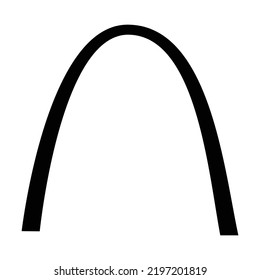 Gateway Arch black icon. Suitable for website, content design, poster, banner, or video editing needs