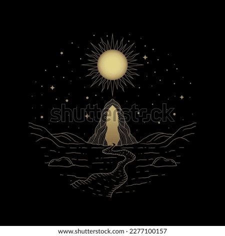Gateway to a Brighter Realm A Mystic and Elegant Illustration