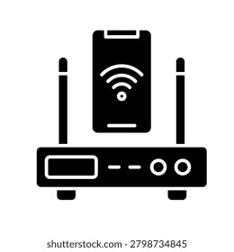 Gateway Glyph Flat Vector Icon
