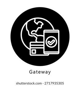 Botão Ícone Do Gateway, Mini Ilustração Relacionada Ao Serviço De Pagamento. Use Para O Desenvolvimento Moderno De Conceitos, Ui, Ux Web E Aplicativos.