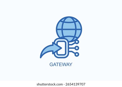 Icono De Puerta De Enlace O Logotipo Ilustración vectorial Aislada