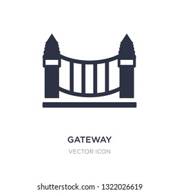 gateway icon on white background. Simple element illustration from City elements concept. gateway sign icon symbol design.