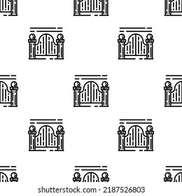 gateway icon pattern. Seamless gateway pattern on white background.