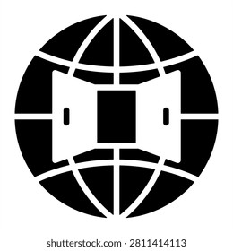 Gateway Icon - Solid Black Glyph Icons For Networking and Business Technology