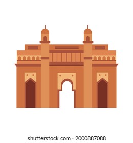 Gateway of India on white background
