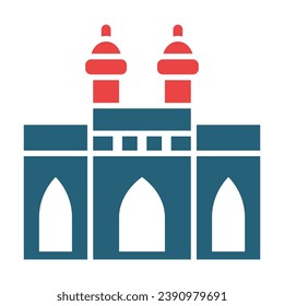 Gateway Of India Vector Glyph Two Color Icons For Personal And Commercial Use.
