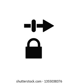 Gateway, lock, security, icon, flat. Element of security for mobile concept and web apps illustration. Thin flat icon for website design and development, app. Vector icon