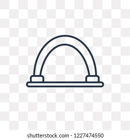 Gateway vector outline icon isolated on transparent background, high quality linear Gateway transparency concept can be used web and mobile