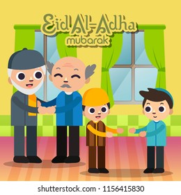 Gather on Eid Al Adha Illustration