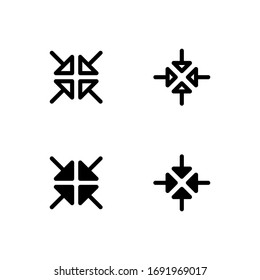 Gather point icons. With outline and glyph style