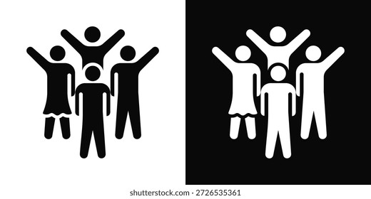 Sammeln Symbol weißen und schwarzen Hintergrund Stil