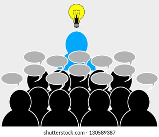 gathering ideas for leader