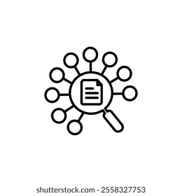 Gathering information icon Symbol mark in Outline style