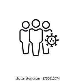 Gatherings while virus outbreak - Social Distancing - Preventing Virus Outbreak - Covid 19 Vector
