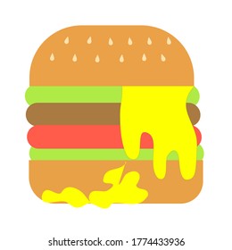 Gator hamburgers, large pieces, cheese