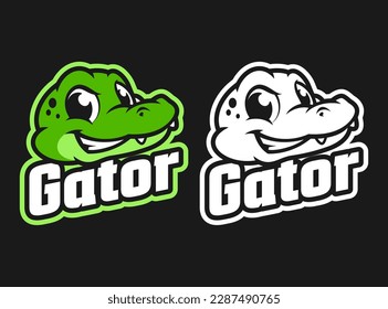 GATOR HEAD CARTOON CHARACTER MASCOT