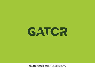 Gator Logo With Gator Lettering And Hidden Alligator Between The Letters.