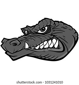 Gator Mascot Illustration - A vector cartoon illustration of a sports team Gator Mascot.