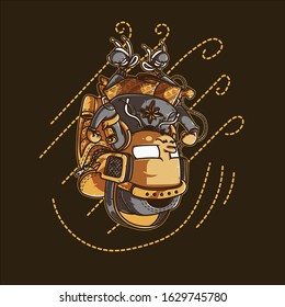 A gatotkaca slang artwork illustration. file vector editable