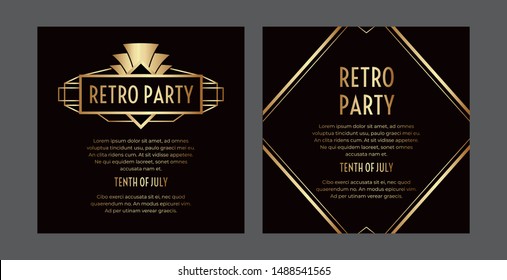 Gatsby Art Deco Party Invitation Design