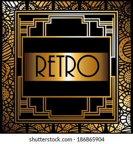 Gatsby design over black background, vector illustration