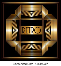 Gatsby design over black background, vector illustration