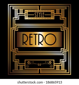 Gatsby design over black background, vector illustration