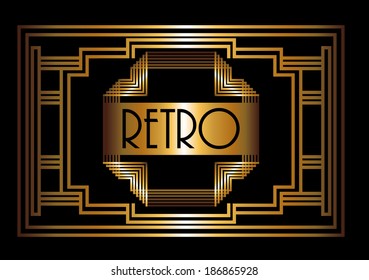 Gatsby design over black background, vector illustration