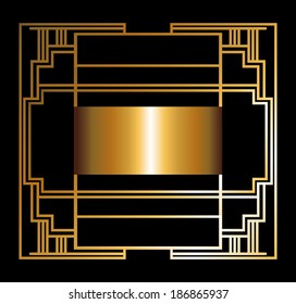 Gatsby design over black background, vector illustration