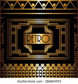 Gatsby design over black background, vector illustration