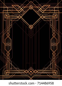 Gatsby frame vector, Abstract geometric patterned background