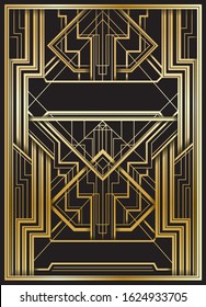 gatsby, roaring twenties, art deco background design template vector/illustration