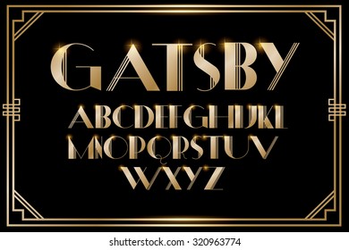 gatsby typography vector