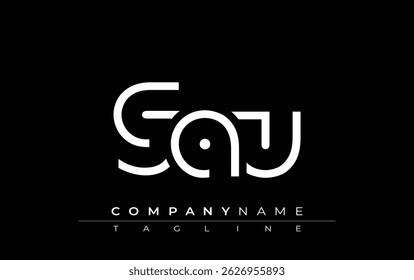 GAU abstract letter design. Modern Business Logo Design With Abstract Typography and Contemporary Style