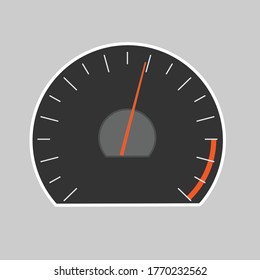 Gauage, Speedometer, Flat Design, Icon