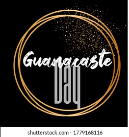 Gauanacaste day costa rica gold black logo poster