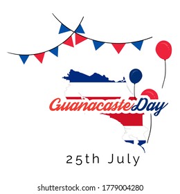 Gauanacaste day costa rica red blue poster