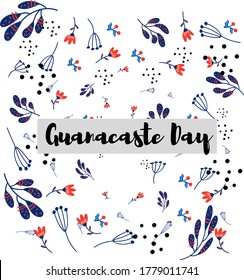 Gauanacaste day costa rica red blue flower poster