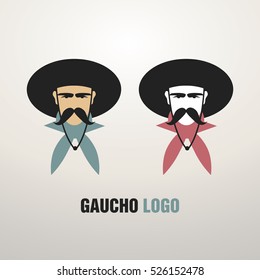 Gaucho Logo. Icon of South American cowboy 