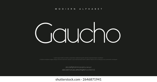 Gaucho vector illustration of alphabet small letter A to Z logo design