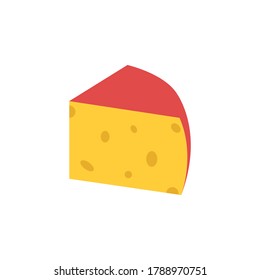 gauda cheese colored icon. Signs and symbols can be used for web, logo, mobile app, UI, UX