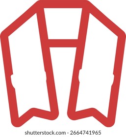 gauda shawl duotone style icon design