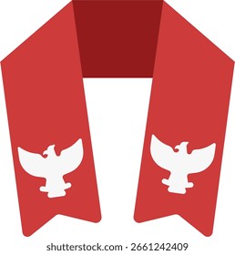Diseño de icono de estilo plano de chal de Gauda