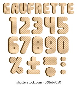 Gaufrette (waffle) font, complete Alphabet and numbers. Part 2/2